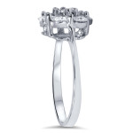 Dazzling Yaffie Cluster Diamond Ring in White Gold with a 1 1/2ct TDW