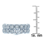 Bridal Set: Yaffie 1 1/2ct Diamond Ring in White Gold