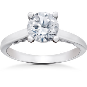White Gold 1 1/2ct TDW Lab Grown Eco Friendly Diamond Gabriella Engagement Ring - Custom Made By Yaffie™