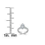 Yaffie White Gold Marquise Diamond Ring Set with 1 1/2ct TDW and Halo Clarity Enhancement for Engagement and Wedding