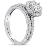 Bridal Bliss: Yaffie Micro Pave White Gold Set with 1 1/2ct TDW Sparkling Diamonds.
