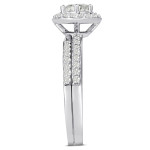 Bridal Bliss: Yaffie Micro Pave White Gold Set with 1 1/2ct TDW Sparkling Diamonds.
