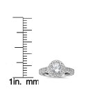 Antique Art Deco Engagement Ring with Enhanced Clarity Diamonds, 1 1/3 cttw, in White Gold by Yaffie