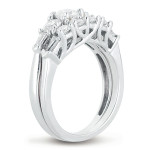 Yaffie Sparkling White Gold Diamond Engagement Set with 1 1/3ct Round Brilliant Stones