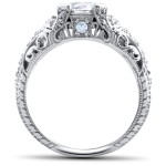 Yaffie White Gold Diamond Engagement Ring Sparkles with 1 1/3cts of Pure Elegance