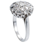 Elevated Elegance: Yaffie Vintage White Gold Diamond Cluster Ring with 1.25ct Diamonds