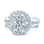 Sparkling Yaffie White Gold Diamond Engagement Ring - 1.25ct TDW