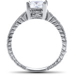 Vintage Princess Cut Diamond Ring with Enhanced Clarity in 1 1/4ct White Gold - Yaffie