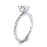 Petite Split Prong Diamond Ring with 1 1/6ct TDW in IGI-certified white gold by Yaffie - simply a classic!