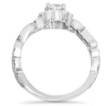 Yaffie White Gold Diamond Pedal Engagement Ring.