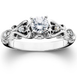 Vintage Diamond Engagement Ring with 1/2ct TDW in Yaffie White Gold