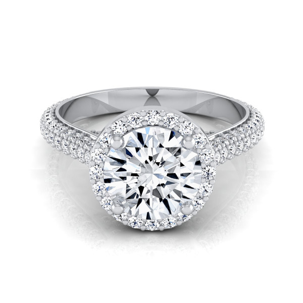 Dazzling Yaffie 1.6ct White Diamond Engagement Ring in White Gold
