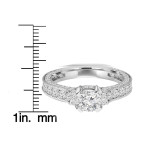 Elegant & Timeless: Vintage Yaffie White Gold Engagement Ring with 1 5/8 ct. TDW Diamonds