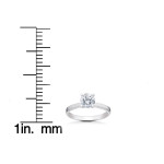 Eco-Friendly Lab-Grown 1 ct TDW Diamond Angelica Solitaire Engagement Ring in White Gold by Yaffie.
