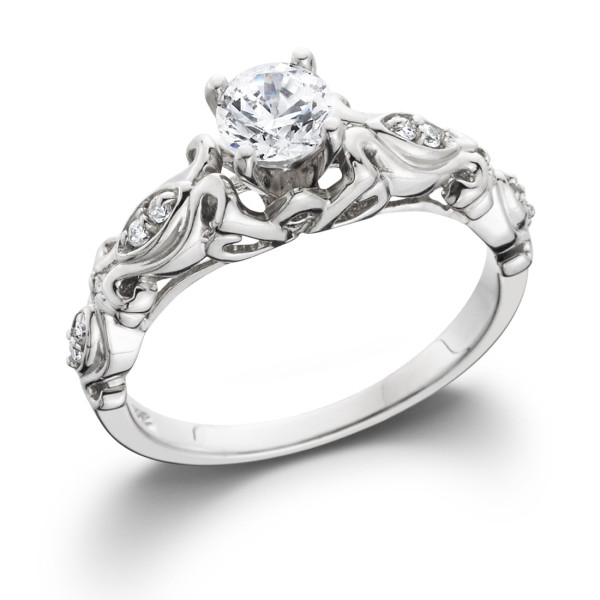 Vintage Diamond Engagement Ring with a 1/2 ct TDW in Yaffie White Gold