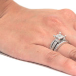 Sparkling Yaffie White Gold Ring Set with Half Carat Diamonds - Perfect for Engagement or Anniversary!