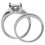 White Gold Diamond Engagement & Anniversary Set - Yaffie 1/2ct