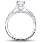 Intertwined Solitaire Diamond Ring Set with Matching Wedding Band in Yaffie White Gold, 1/2ct