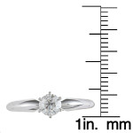 Certified 1/2ct TDW Diamond Solitaire Engagement Ring in Yaffie White Gold