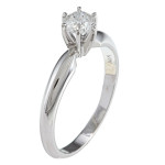 Certified 1/2ct TDW Diamond Solitaire Engagement Ring in Yaffie White Gold