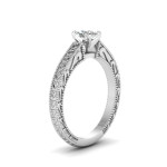 Fascinating Diamonds' Yaffie Solitaire: 1/2ct Cushion Diamond in White Gold