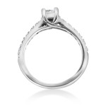 Sparkling Yaffie Princess Cut Diamond Engagement Ring with 1/2ct TDW in White Gold