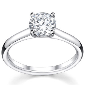 Sparkling Yaffie Engagement Ring in White Gold with 1/2ct of Brilliant Diamonds