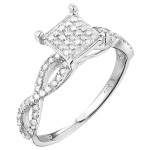 Elegant 1/2ct TDW Diamond Ring in Yaffie White Gold