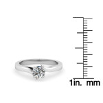 Sparkling Swirl: GIA Certified 1/2ct TDW White Diamond Solitaire Engagement Ring in Yaffie White Gold