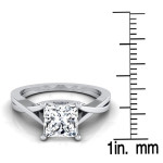 Yaffie Cathedral White Diamond Engagement Ring with 1/2ctw TDW in White Gold