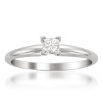 Say Yes to Royalty: Yaffie 1/3 ct Princess Solitaire White Gold Ring