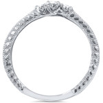 Vintage Three Stone Promise Ring with Yaffie White Gold and 1/3ct TDW Diamonds.