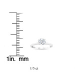 Eco-Friendly Lab Grown Diamond Solitaire Ring in White Gold with 1/5ct Round-cut