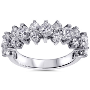 White Gold 1.95 ct TDW Diamond Engagement Wedding Ring - Custom Made By Yaffie™