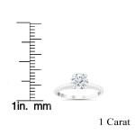 Eco-Friendly 1ct Round Cut Lab Grown Diamond Solitaire Engagement Ring in Yaffie White Gold