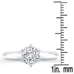 Certified 1ct TDW White Gold Diamond Engagement Ring by Yaffie Solitaire