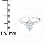 Yaffie White Gold Marquise-cut Diamond Engagement Ring with 1ct TDW (Clarity Enhanced)