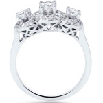 3-Stone Engagement Ring with 1ct TDW White Gold Diamonds by Yaffie