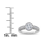 Vintage Heirloom Engagement Ring with Yaffie White Gold & 1ct TDW Diamond Halo