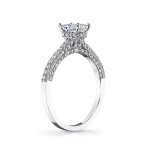Elegant Yaffie 1ct TDW Emerald-cut Diamond Engagement Ring in White Gold