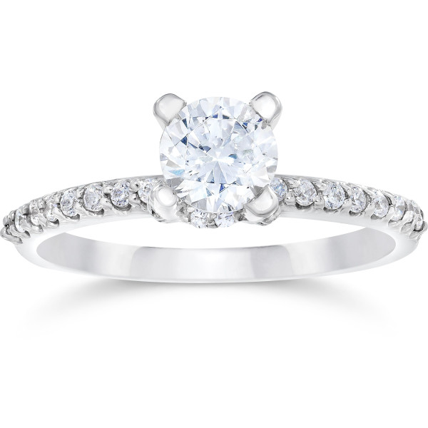 Sparkle in Love: Yaffie White Gold Halo Diamond Ring