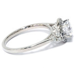 Vintage Halo Diamond Ring - Yaffie White Gold 1ct Sparkler