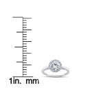 Vintage Madelyn Halo with Lab Grown 1ct TDW Diamond in Yaffie White Gold Engagement Ring
