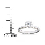 Lab Grown Diamond Engagement Ring - Yaffie White Gold Stunner