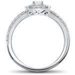 Princess-cut Diamond Double Halo Engagement Ring with 1ct of White Gold Brilliance by Yaffie.