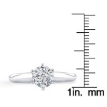 Yaffie 6-pronged Round Diamond Solitaire Ring with 1ct of White Gold Shine.