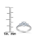 3-Stone Eco-Friendly Lab Grown Diamond Engagement Ring with 1ct TDW in Yaffie White Gold
