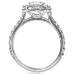 Enhance Your Love Story with Yaffie 2 1/2 cttw Round Cut Diamond Halo Engagement Ring in White Gold