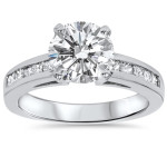 Brilliantly Enhanced 2 1/2ct White Gold Diamond Engagement Ring by Yaffie.