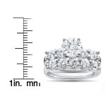 Sparkling Yaffie Diamond Wedding & Engagement Ring Set with 2.5ct TDW, Clarity Enhanced in White Gold